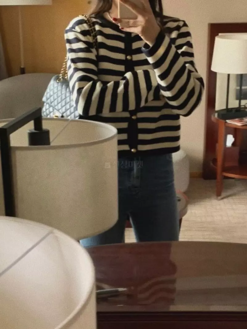 Magnet - Korean Women Fashion - #womensfashion - Stripes Cardigan - 4