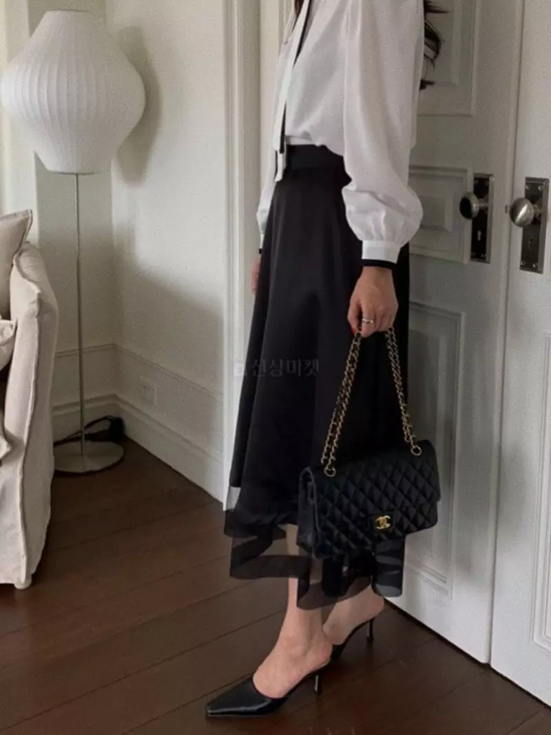 Magnet - Korean Women Fashion - #momslook - Satin Sha Skirt - 2