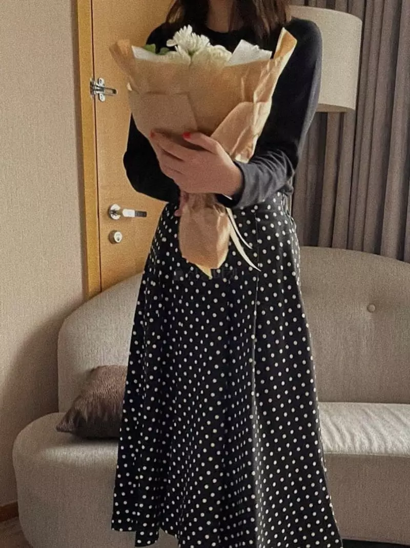 Magnet - Korean Women Fashion - #momslook - Dot Skirt - 3
