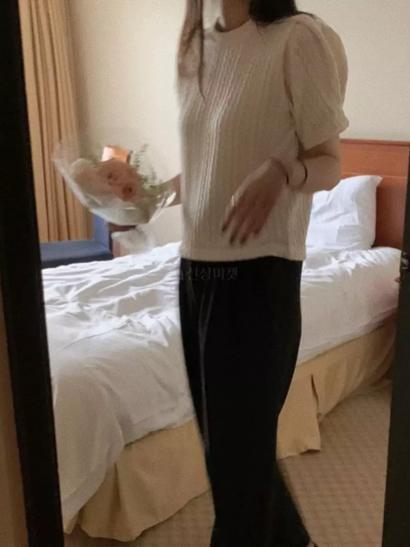 Magnet - Korean Women Fashion - #momslook - Twist Knit Tee - 5