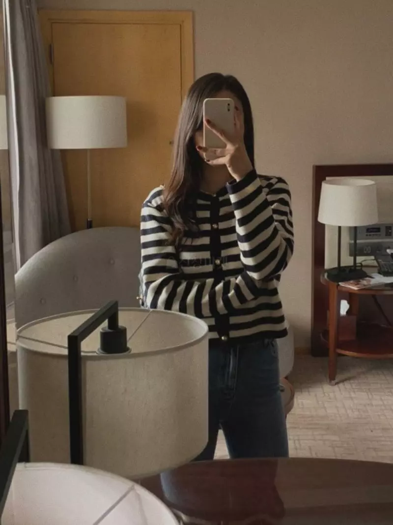Magnet - Korean Women Fashion - #pursuepretty - Stripes Cardigan - 10