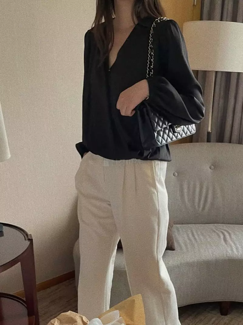 Magnet - Korean Women Fashion - #pursuepretty - Mone Wrap Blouse - 4