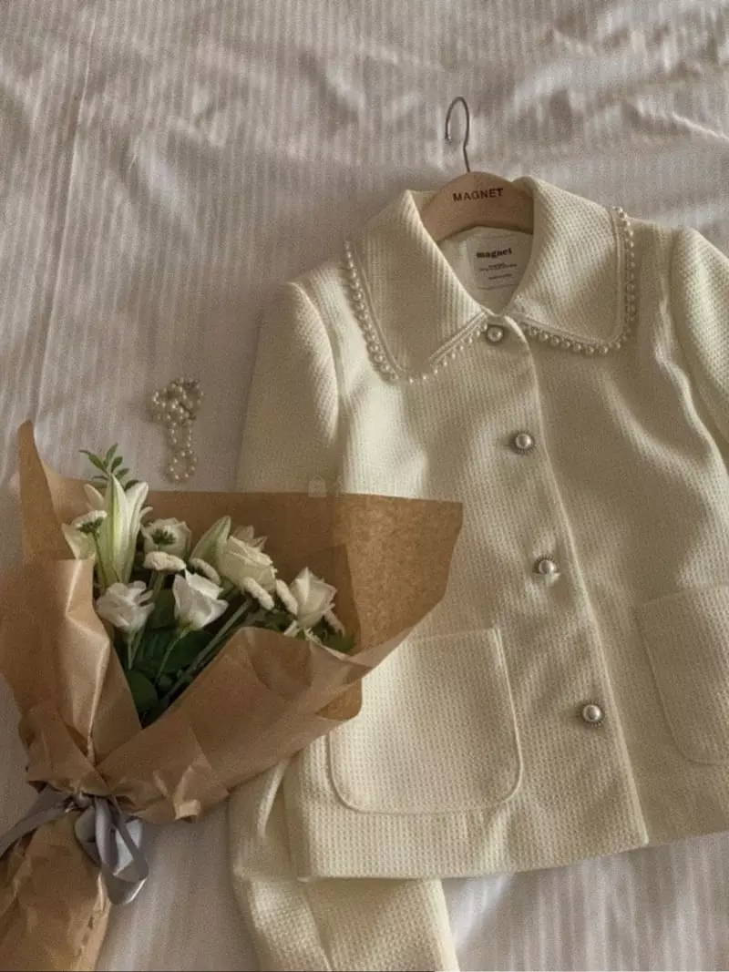Magnet - Korean Women Fashion - #womensfashion - Pearl Twid Jacket - 10