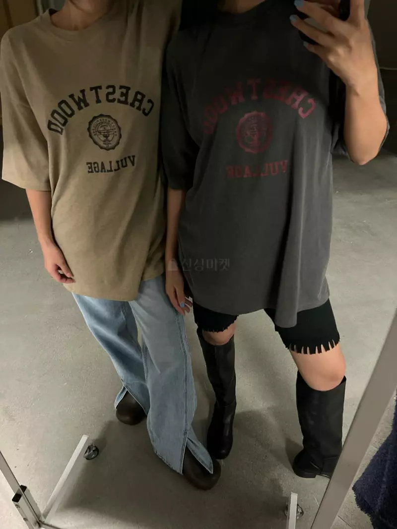 Maint - Korean Women Fashion - #momslook - Pigment Wahing Tee