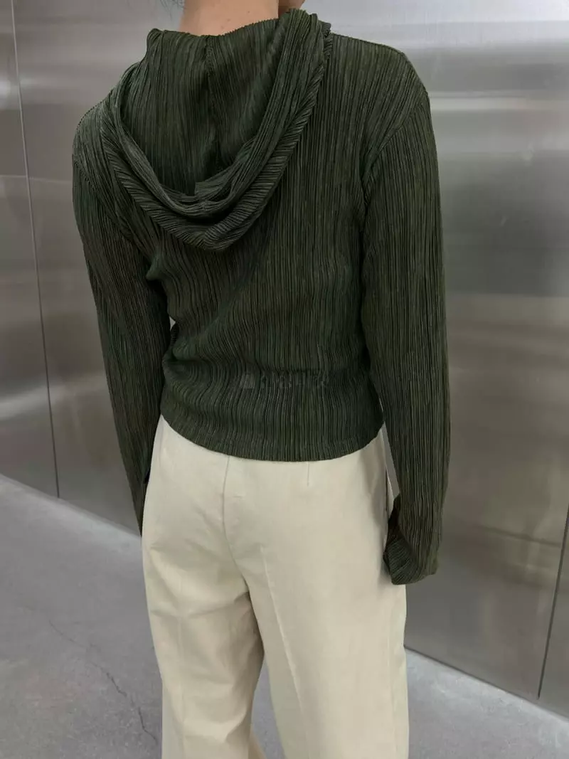 Maint - Korean Women Fashion - #momslook - Pleats Hoody - 4