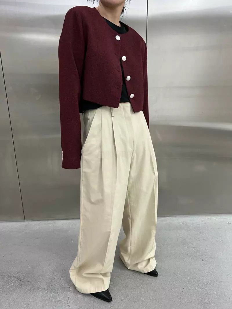 Maint - Korean Women Fashion - #momslook - Crop Twid Jacket