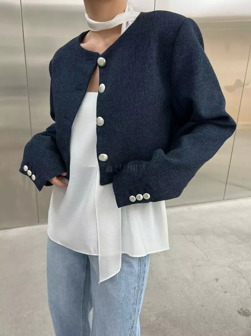Maint - Korean Women Fashion - #momslook - Crop Twid Jacket - 11