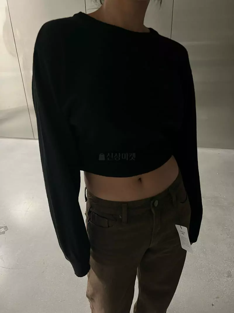 Maint - Korean Women Fashion - #momslook - Crop Knit Tee - 6