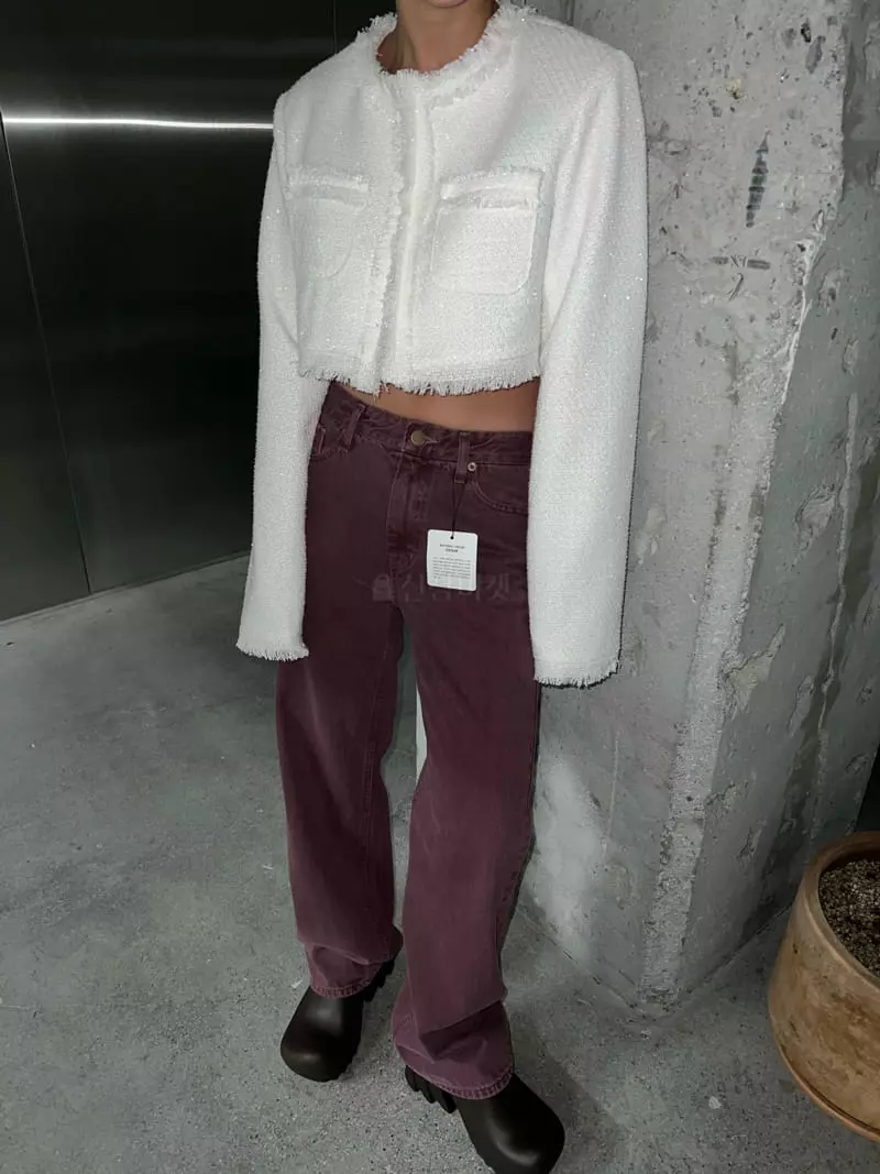 Maint - Korean Women Fashion - #momslook - Elly Crop Twid Jacket - 7