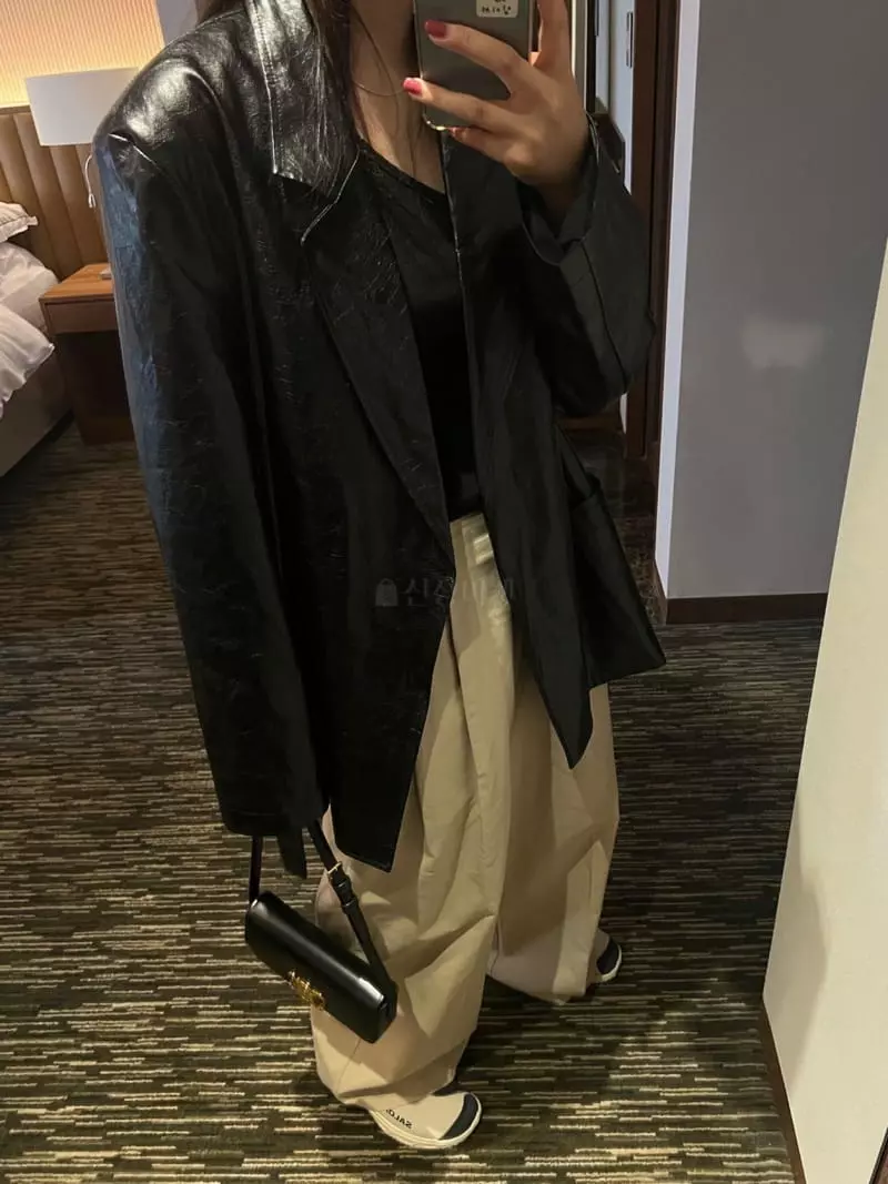 Maint - Korean Women Fashion - #momslook - Stan Leater Jacket - 8