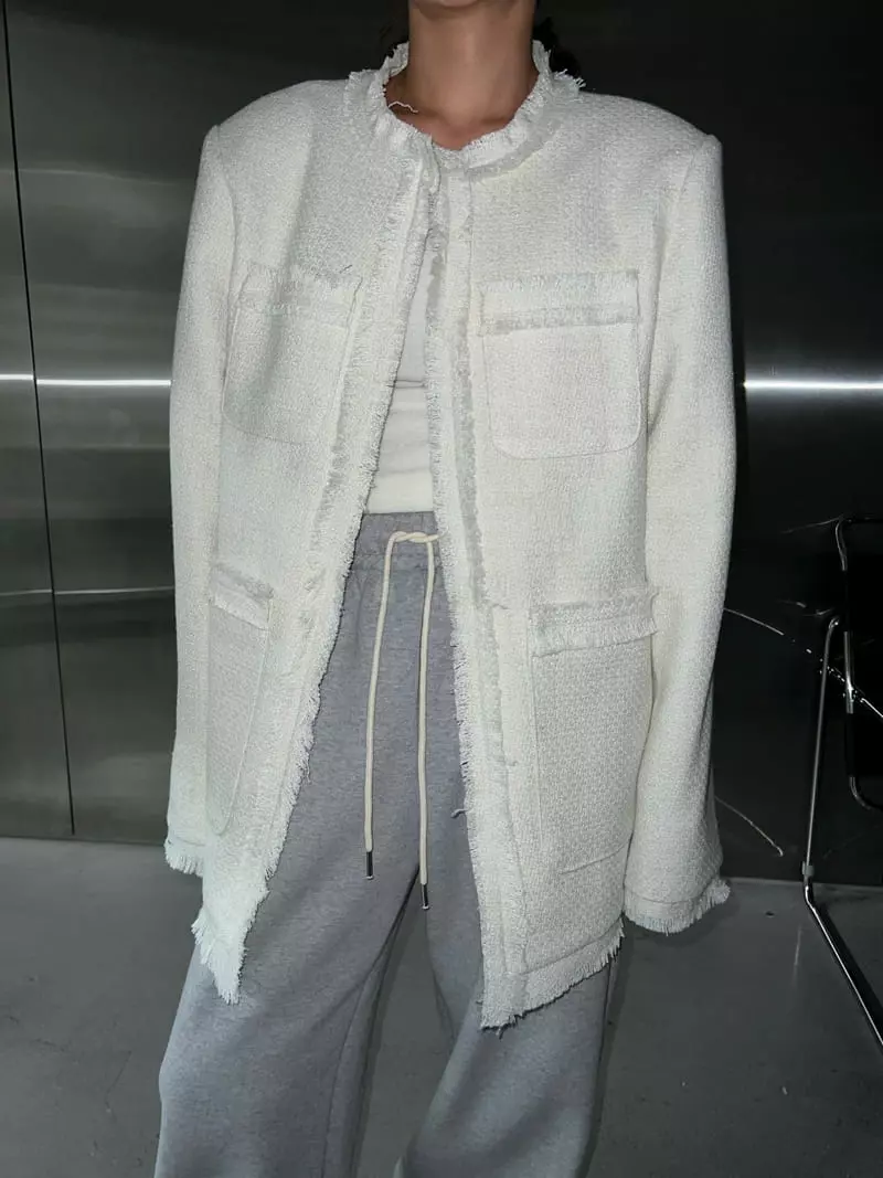Maint - Korean Women Fashion - #momslook - Shasha Twid Jacket - 5