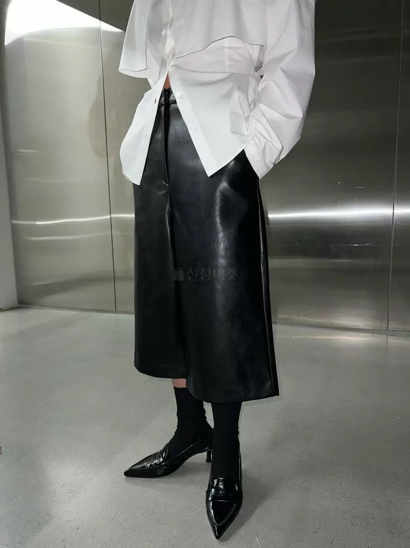 Maint - Korean Women Fashion - #momslook - Fleece Leather Pants