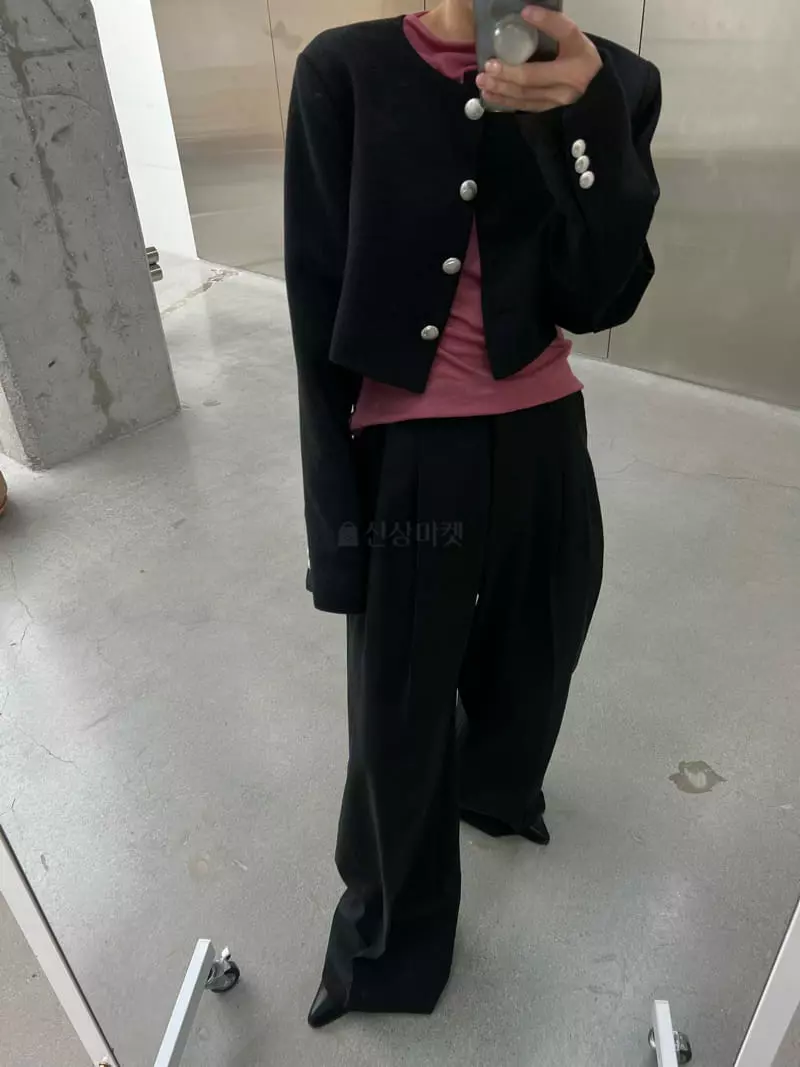Maint - Korean Women Fashion - #pursuepretty - Crop Twid Jacket - 5