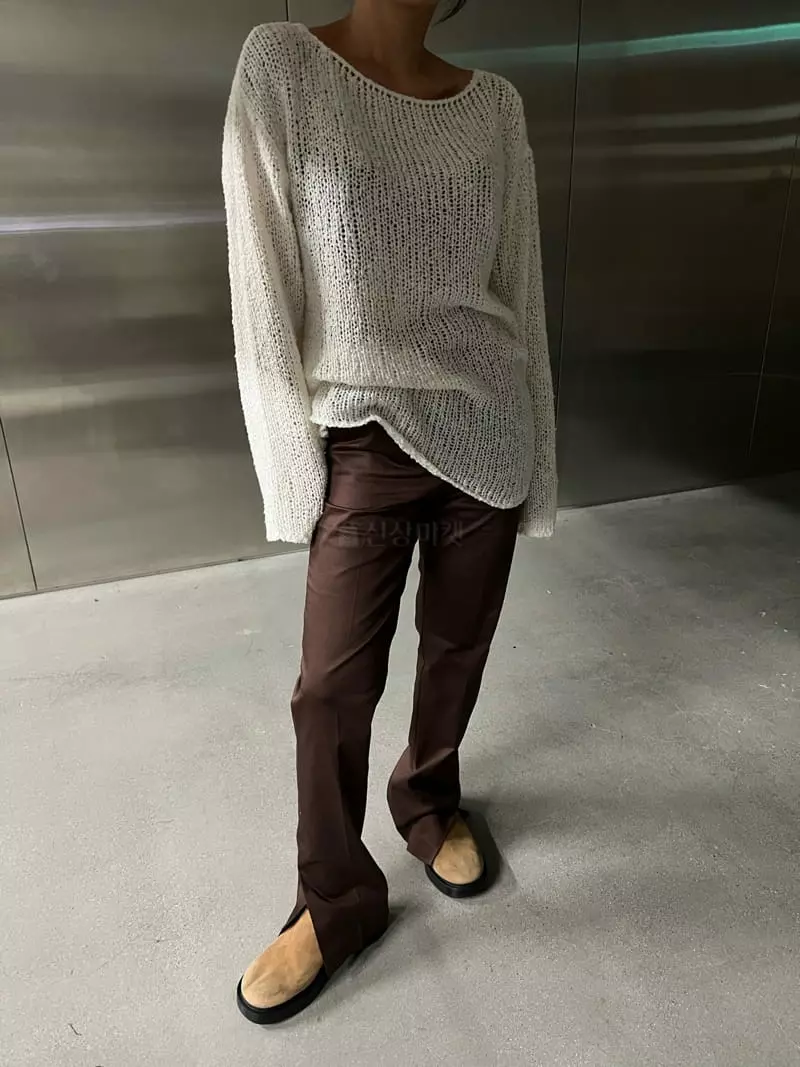 Maint - Korean Women Fashion - #restrostyle - Slit Pants - 2