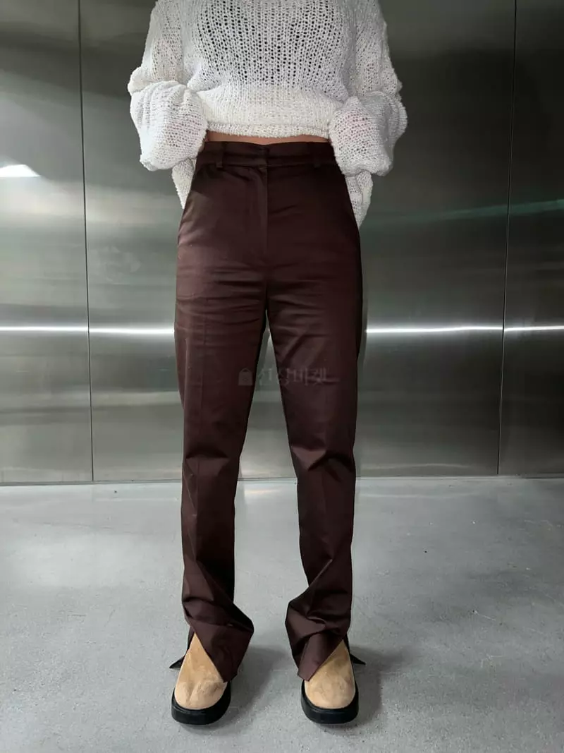 Maint - Korean Women Fashion - #romanticstyle - Slit Pants - 3