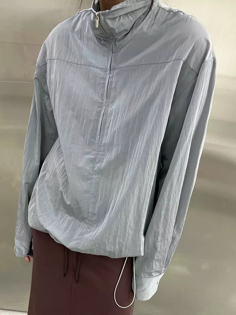 Maint - Korean Women Fashion - #romanticstyle - Zipper Shirt