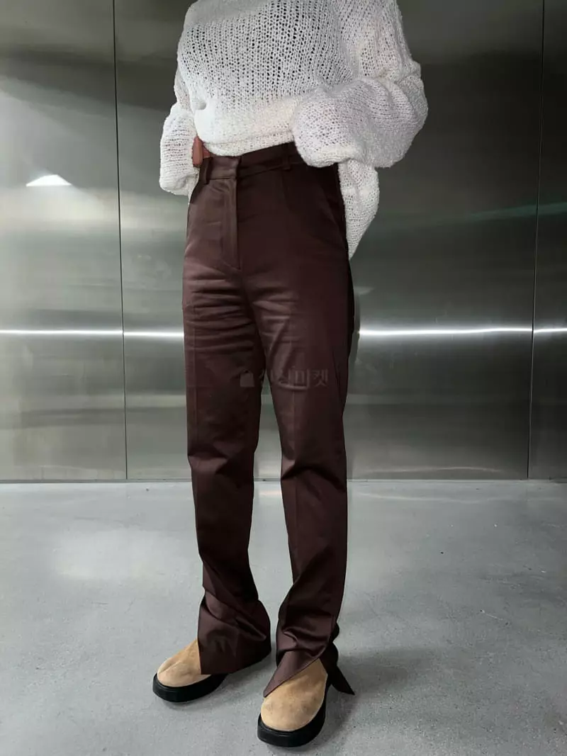 Maint - Korean Women Fashion - #romanticstyle - Slit Pants - 4