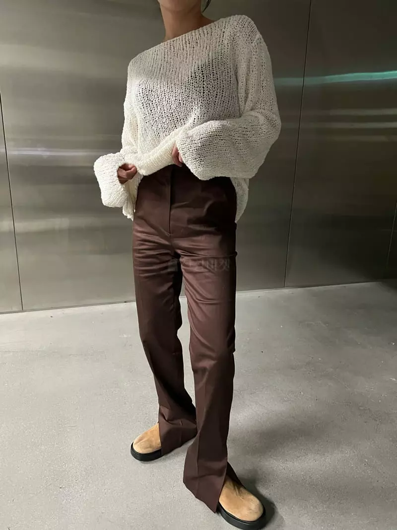 Maint - Korean Women Fashion - #thatsdarling - Slit Pants - 5