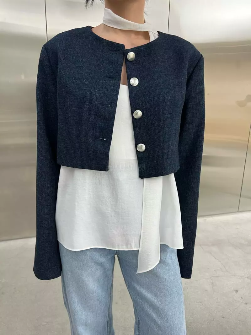 Maint - Korean Women Fashion - #thelittlethings - Crop Twid Jacket - 10