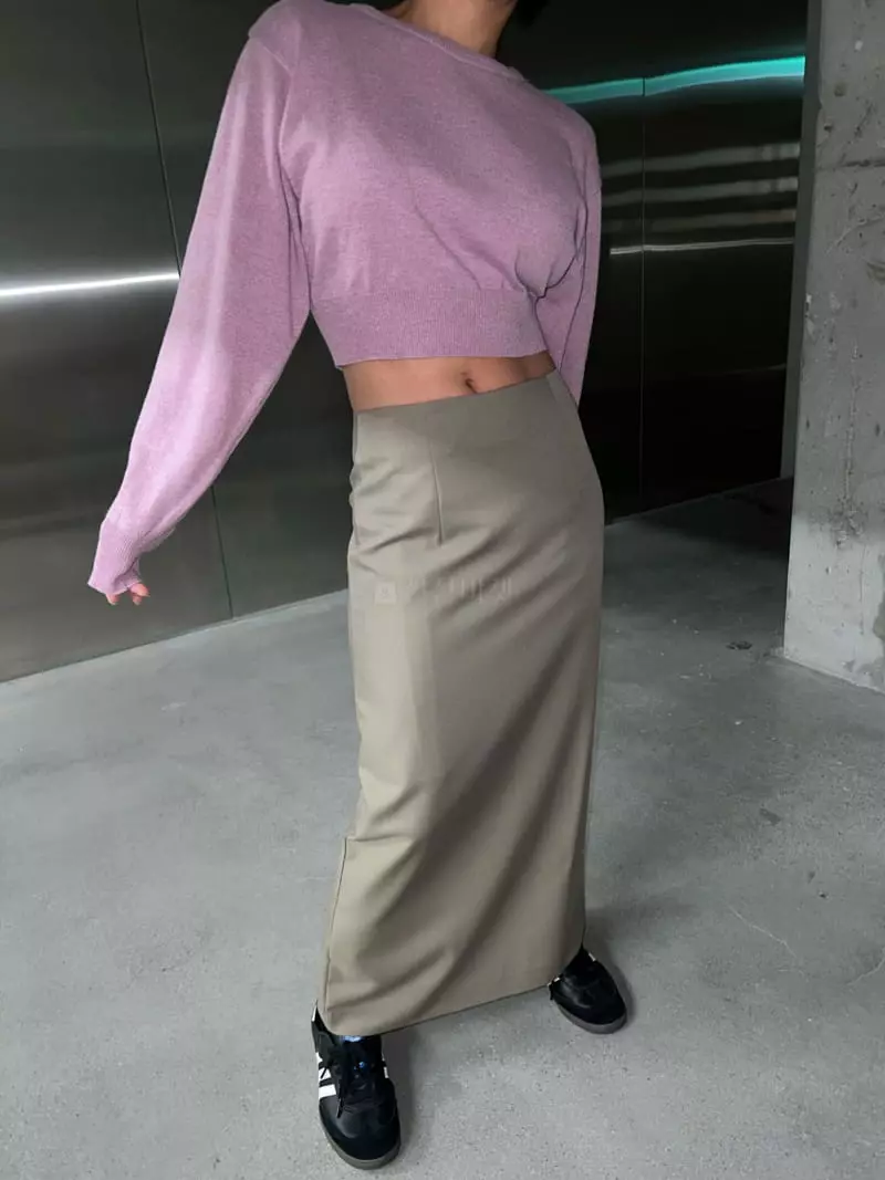 Maint - Korean Women Fashion - #thelittlethings - Crop Knit Tee - 3