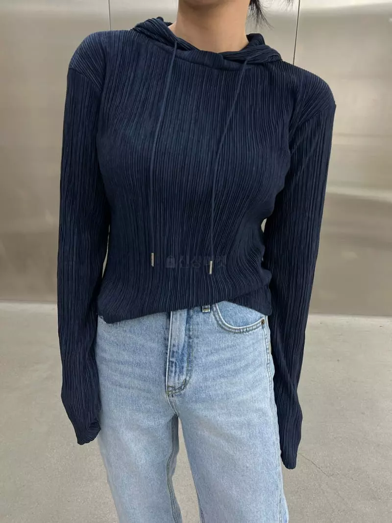 Maint - Korean Women Fashion - #vintageinspired - Pleats Hoody - 6