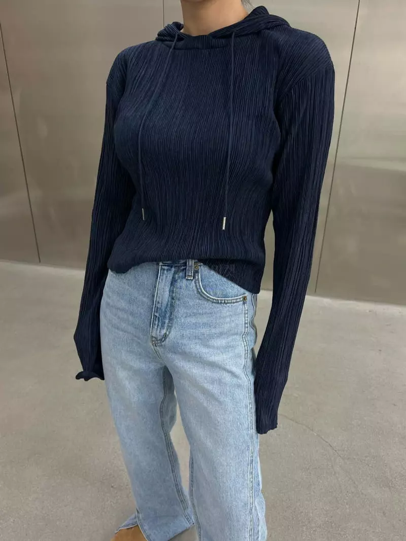 Maint - Korean Women Fashion - #vintagekidsstyle - Pleats Hoody - 7