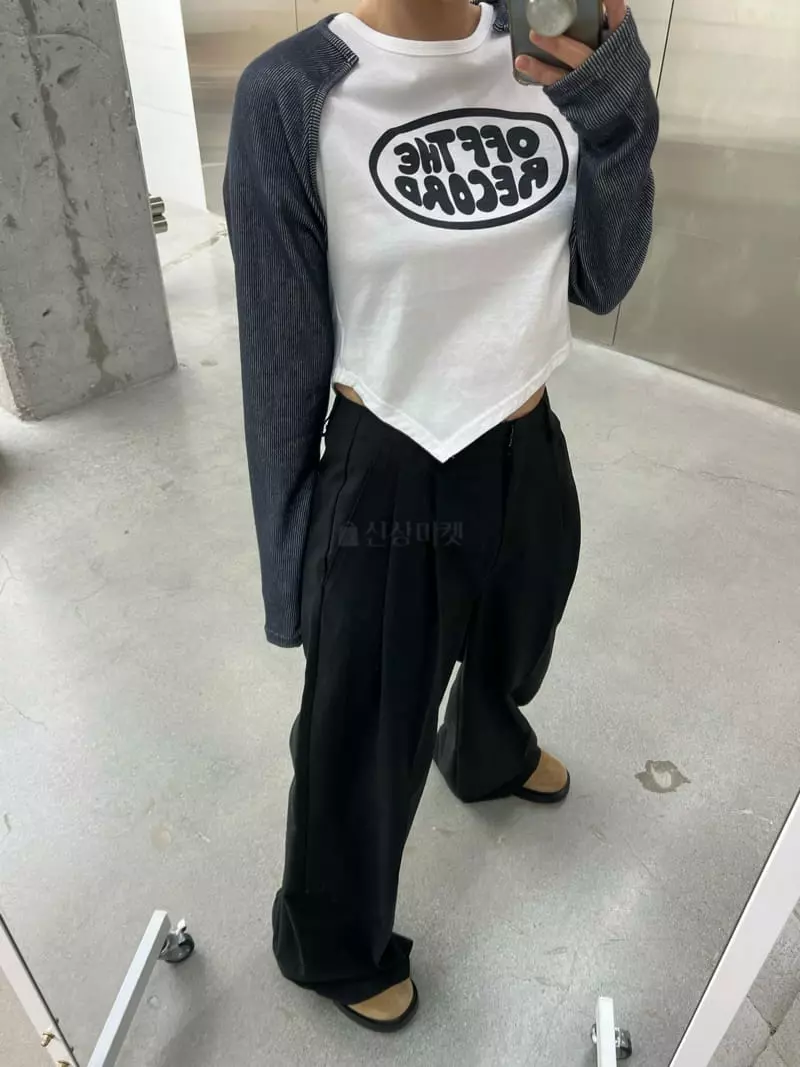 Maint - Korean Women Fashion - #vintagekidsstyle - Rib Tee