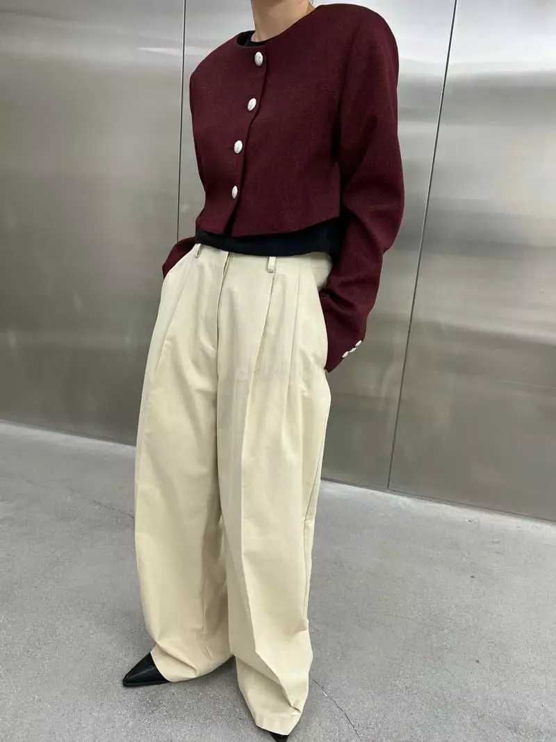 Maint - Korean Women Fashion - #womensfashion - Crop Twid Jacket - 2