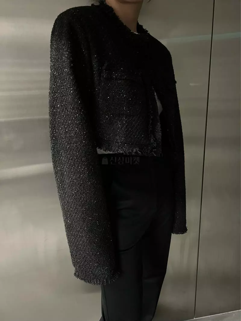 Maint - Korean Women Fashion - #womensfashion - Elly Crop Twid Jacket - 10