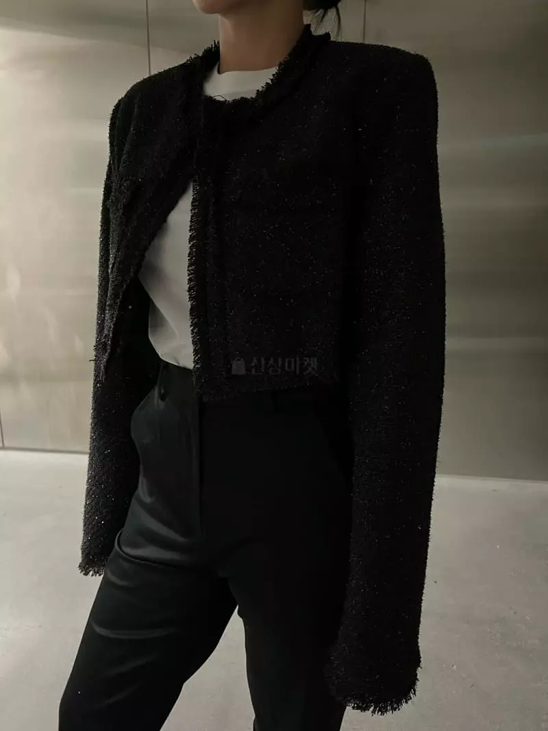 Maint - Korean Women Fashion - #womensfashion - Elly Crop Twid Jacket - 8