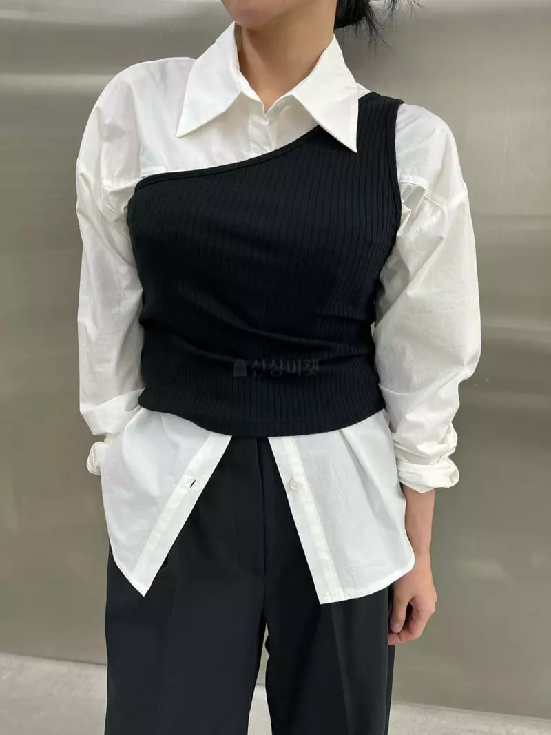 Maint - Korean Women Fashion - #womensfashion - Unbal Top