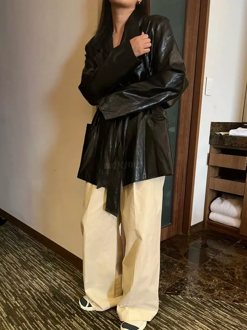 Maint - Korean Women Fashion - #womensfashion - Stan Leater Jacket - 5
