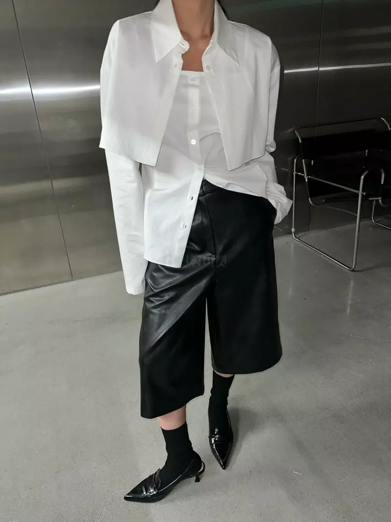 Maint - Korean Women Fashion - #womensfashion - Fleece Leather Pants - 2