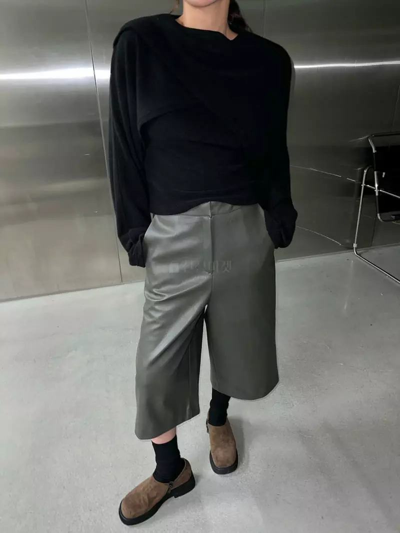 Maint - Korean Women Fashion - #womensfashion - Fleece Leather Pants - 8