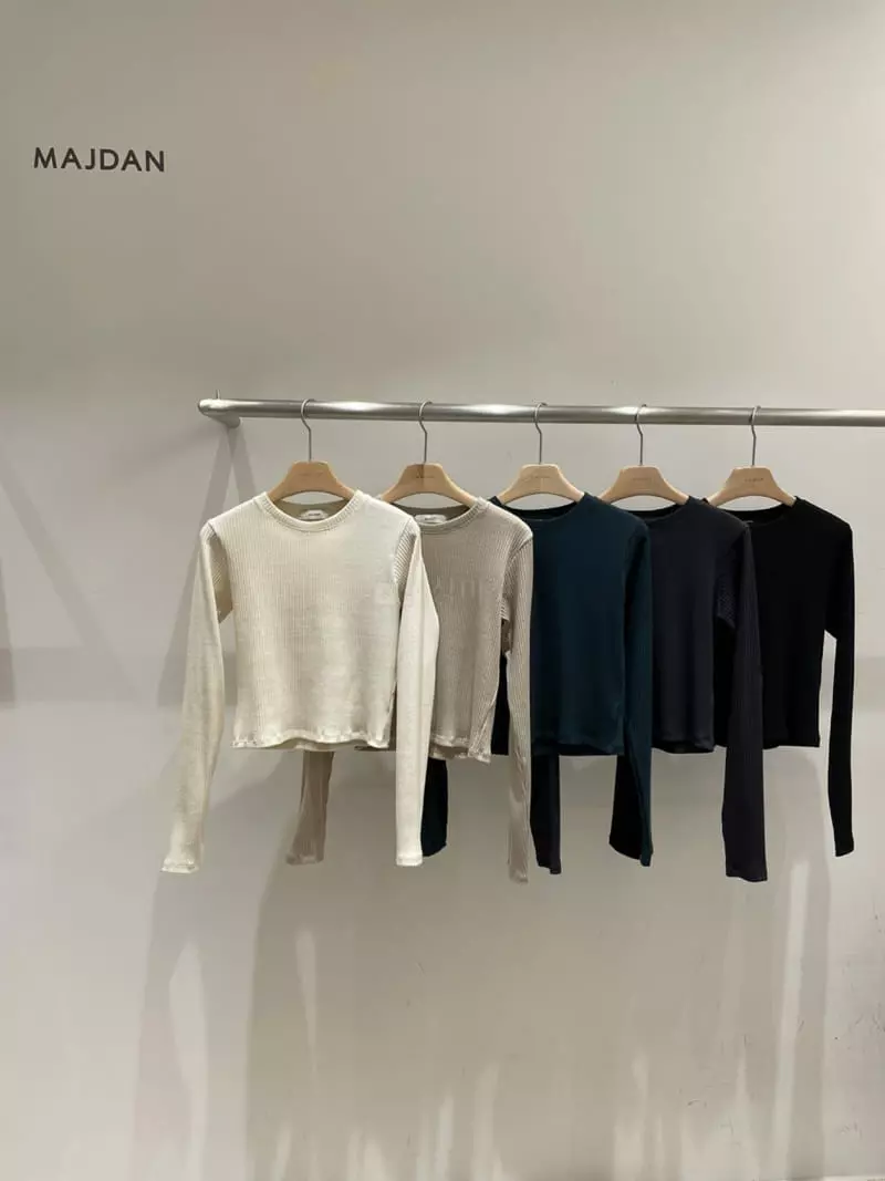 Majdan - Korean Women Fashion - #momslook - Pumpkin Rib Tee - 6