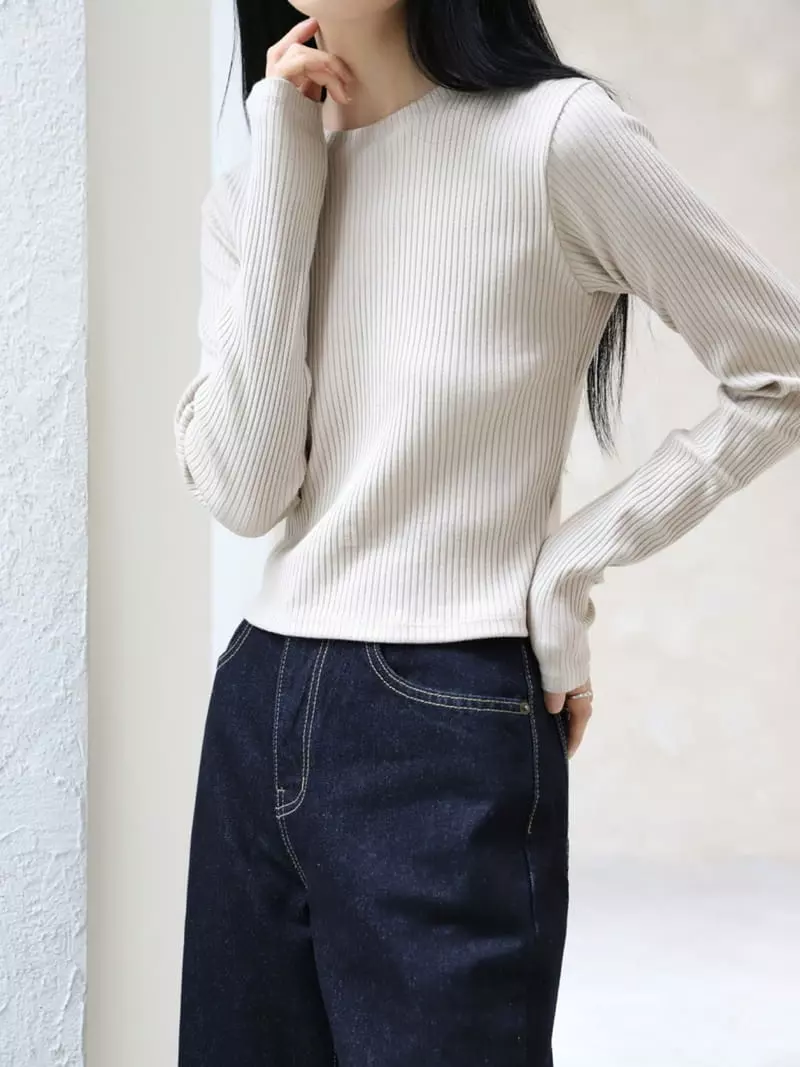Majdan - Korean Women Fashion - #womensfashion - Pumpkin Rib Tee