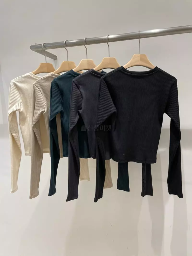 Majdan - Korean Women Fashion - #womensfashion - Pumpkin Rib Tee - 7