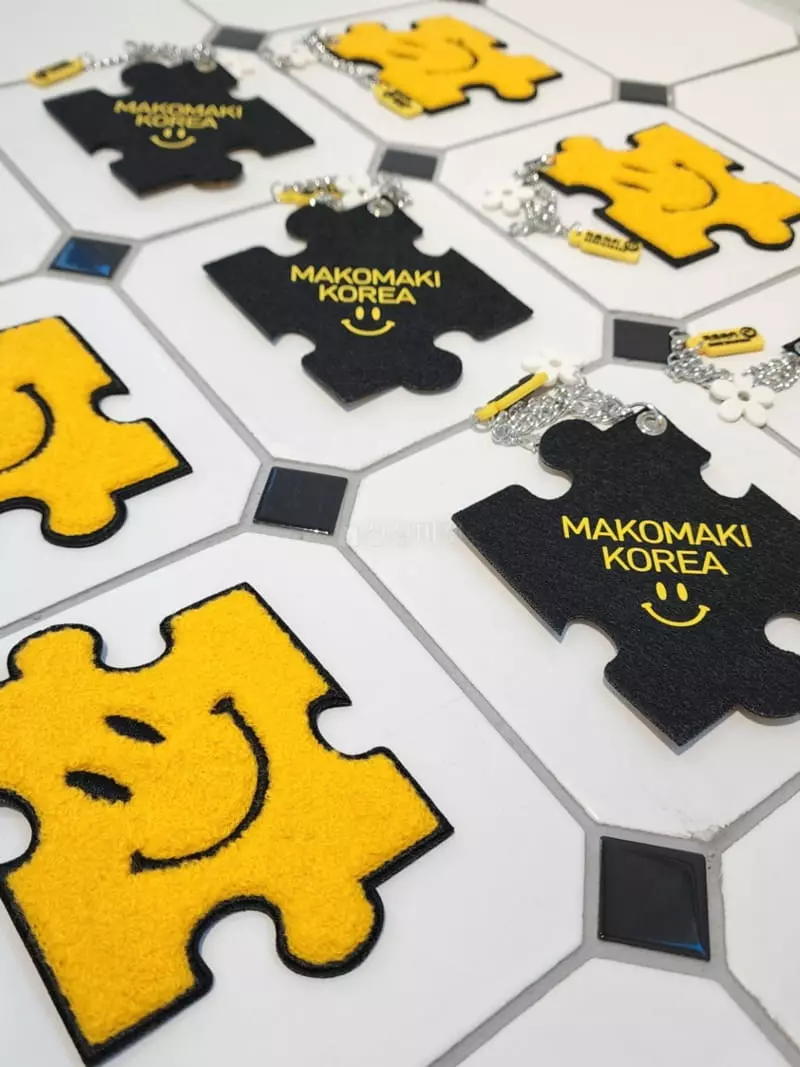 Makomaki - Korean Women Fashion - #romanticstyle - Smile Puzzle Key Ring - 6