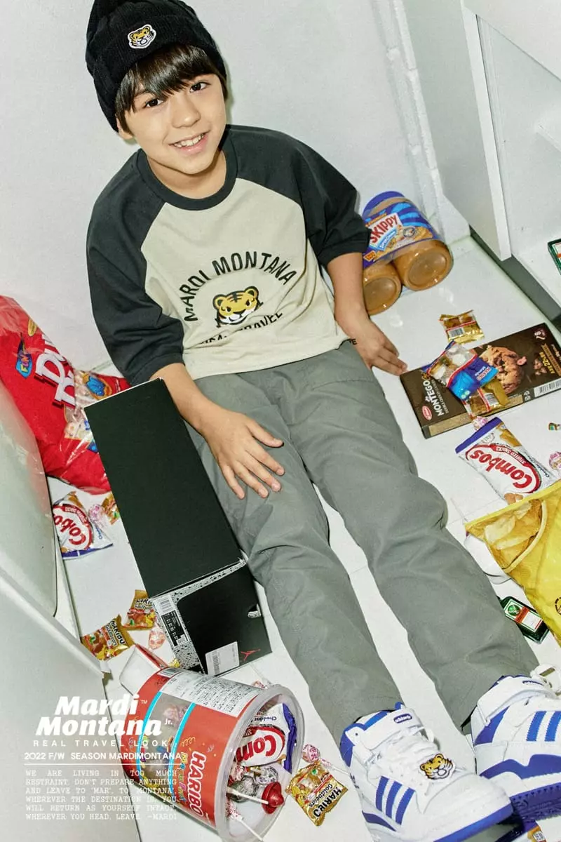Mardi Montana - Korean Children Fashion - #kidsshorts - Tiger Raglan Tee - 3