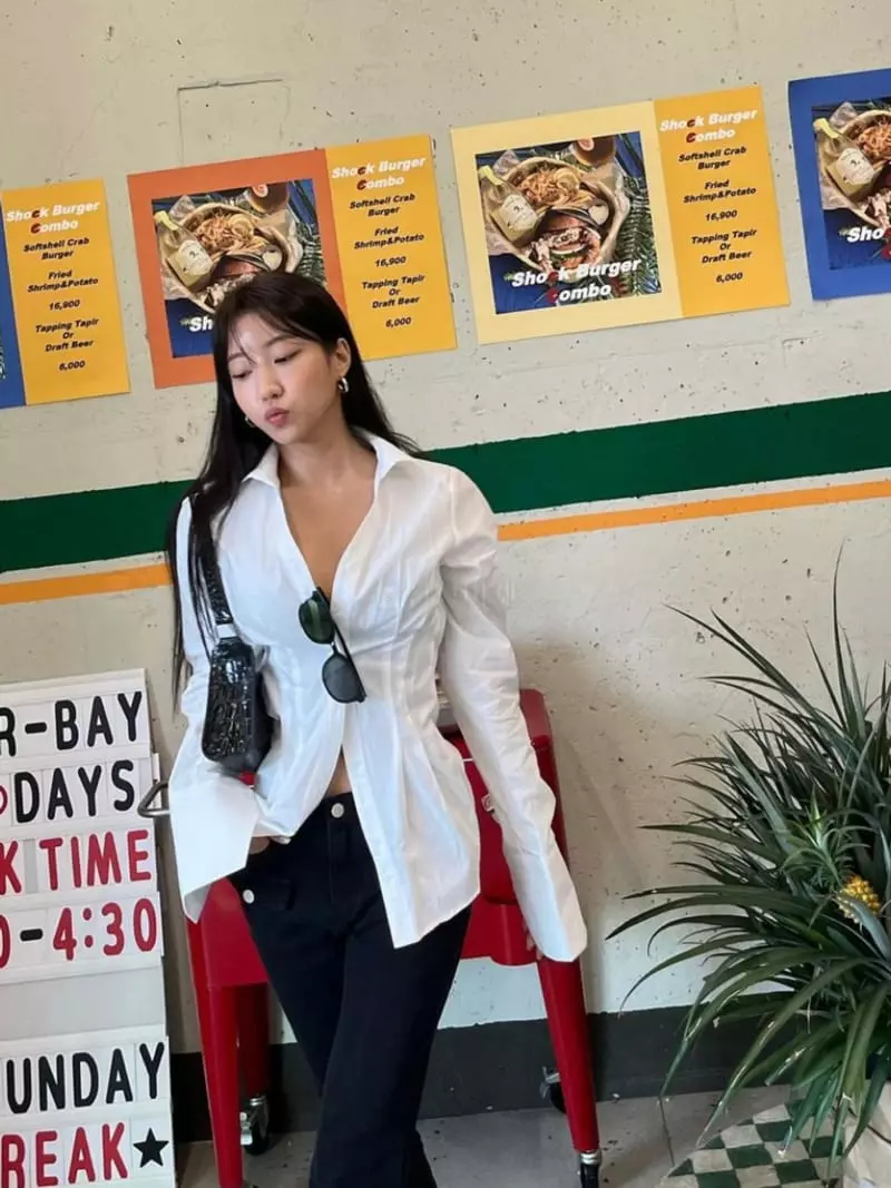 Marron - Korean Women Fashion - #momslook - Dart Shirt - 2
