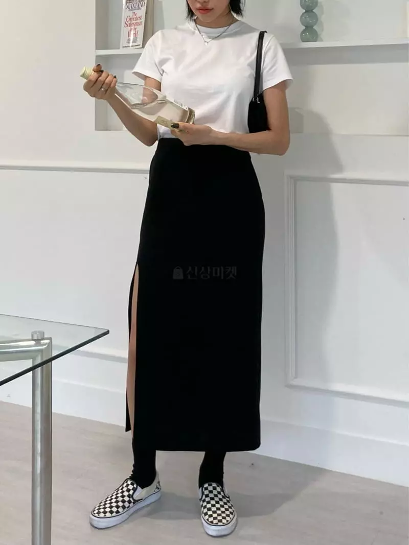 Marron - Korean Women Fashion - #romanticstyle - Neo Long Skirt - 3