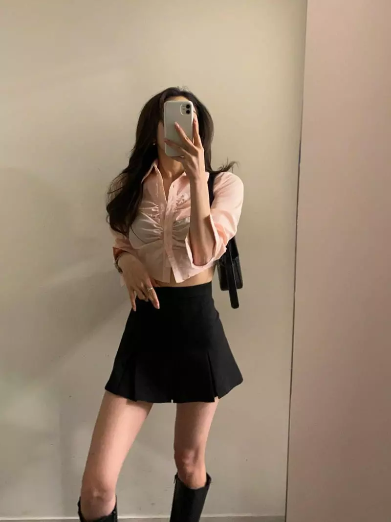 Marron - Korean Women Fashion - #romanticstyle - Mini Pleats Skirt - 2