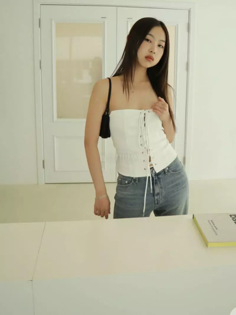 Marron - Korean Women Fashion - #shopsmall - Corset Sleeveless - 2