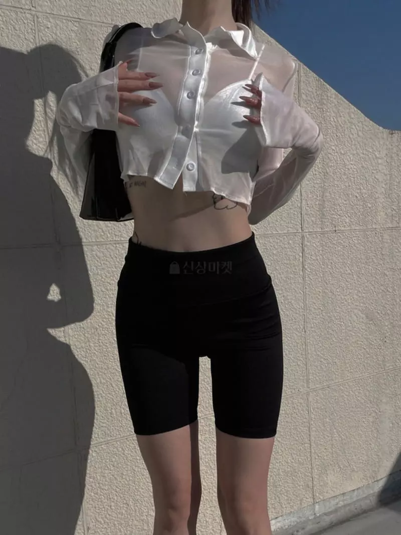 Marron - Korean Women Fashion - #vintageinspired - Biker Pants - 2