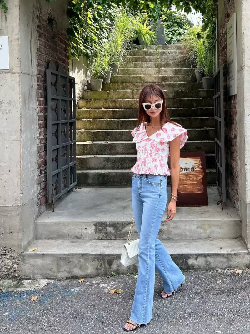 Marron - Korean Women Fashion - #womensfashion - Bootscut Jeans - 3