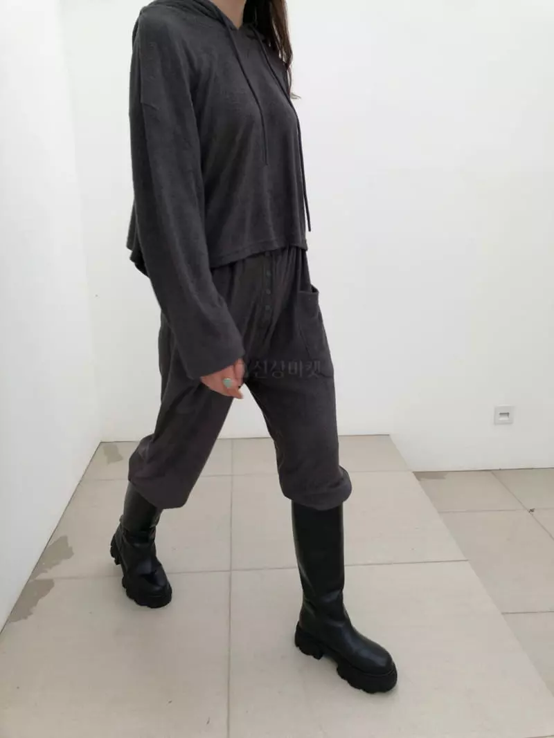 Matilda - Korean Women Fashion - #momslook - Tery Hoody Set - 3