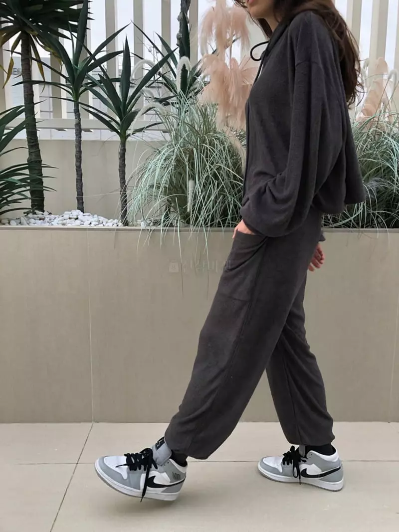 Matilda - Korean Women Fashion - #momslook - Tery Hoody Set - 5