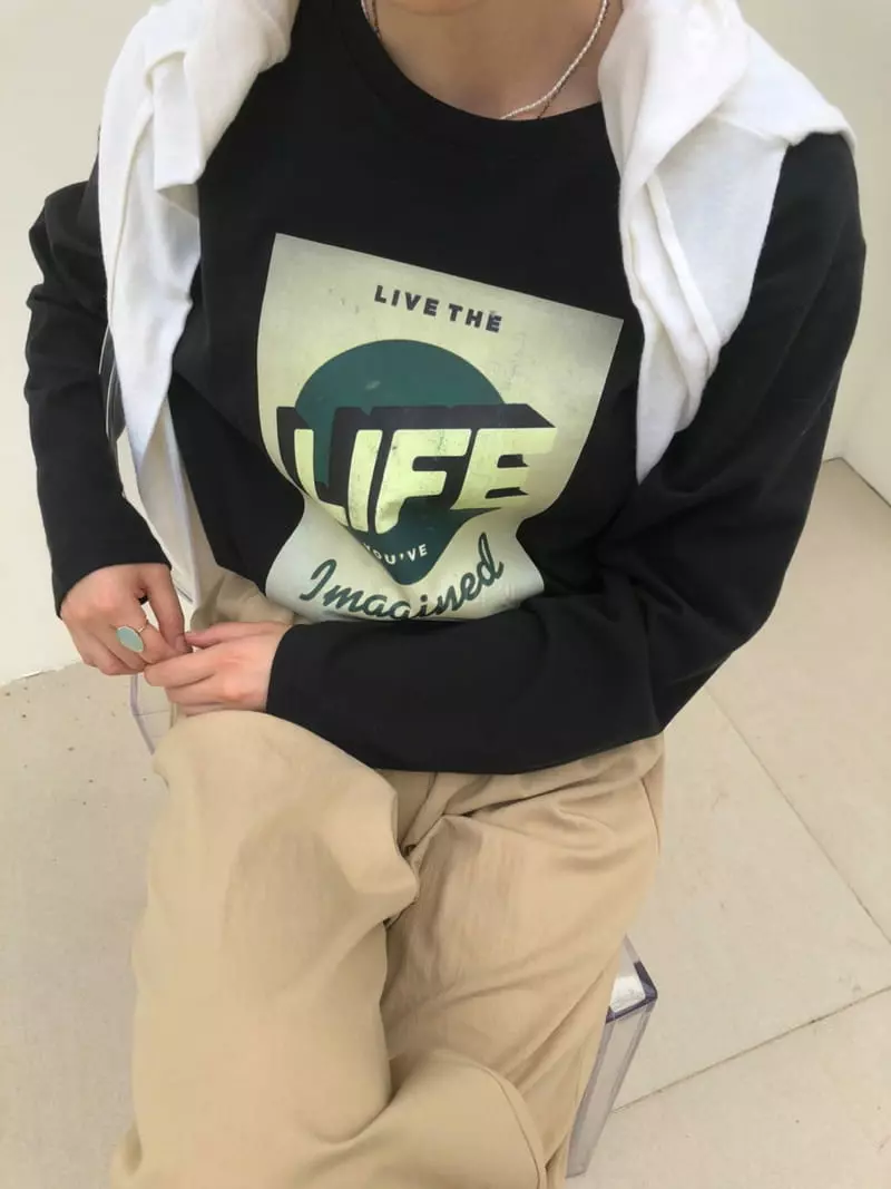 Matilda - Korean Women Fashion - #momslook - Life Tee - 3