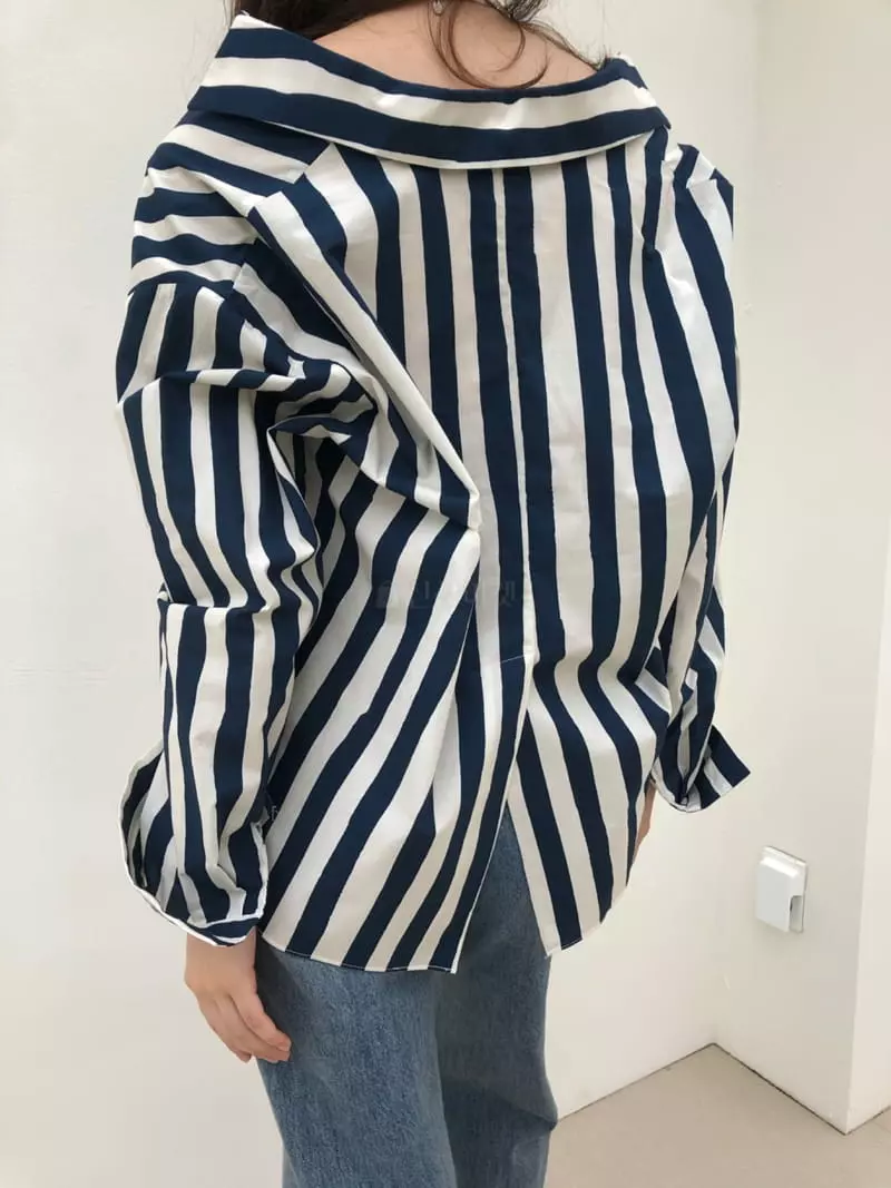 Matilda - Korean Women Fashion - #womensfashion - Stripes Shirt - 4