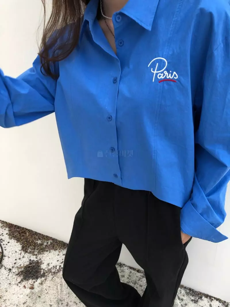 Matilda - Korean Women Fashion - #momslook - Paris Embroidery Shirt - 5